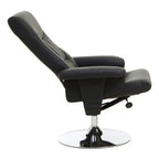 Denton Black Leather Effect Recliner Chair