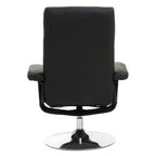 Denton Black Leather Effect Recliner Chair