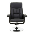 Denton Black Leather Effect Recliner Chair
