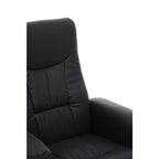 Denton Black Leather Effect Recliner Chair