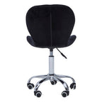 Franki Black Velvet Quilted Home Office Chair