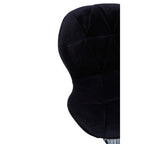 Franki Black Velvet Quilted Home Office Chair