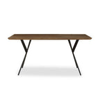 Arron Brown Wood Veneer Finish Rectangular Dining Table