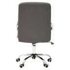 Brent Dark Grey Leather Effect High Back Home Office Chair