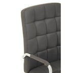 Brent Dark Grey Leather Effect High Back Home Office Chair