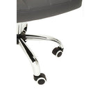 Brent Dark Grey Leather Effect High Back Home Office Chair