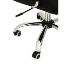 Brent Black Leather Effect Home Office Chair with Chrome Finish Arms and Base