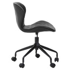 Brent Black Leather Effect Home Office Chair