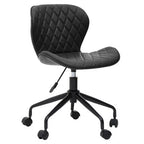Brent Black Leather Effect Home Office Chair