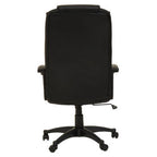 Brent Black Leather Effect High Back Home Office Chair with Headrest