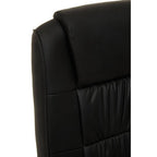 Brent Black Leather Effect High Back Home Office Chair with Headrest