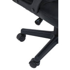 Brent Black Leather Effect Home Office Chair with Castor Base