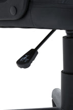 Brent Black Leather Effect Home Office Chair with Castor Base