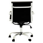Brent Black Leather Effect Home Office Chair with Padded Arms