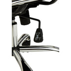 Brent Black Leather Effect Home Office Chair with Padded Arms