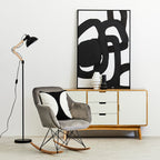 Stockholm Grey Velvet Rocking Chair