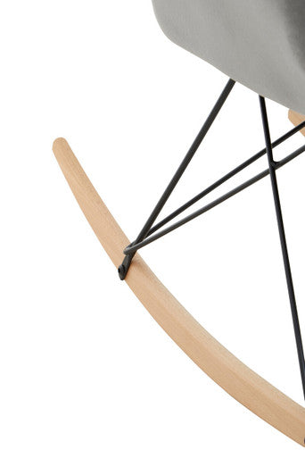 Stockholm Grey Velvet Rocking Chair
