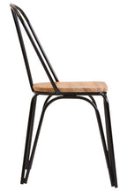 District Wooden Dining Chair with Black Finish Frame
