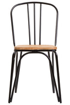District Wooden Dining Chair with Black Finish Frame