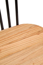 District Wooden Dining Chair with Black Finish Frame