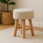 White Cotton Rope Stool | Lentigo