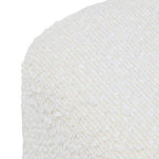 Close-up of textured white fabric on a white background