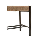 Natural Rope and Black Wood Small Bench | Bandar