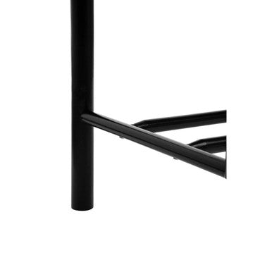 Natural Rope and Black Wood Small Bench | Bandar