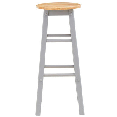 Chester Grey and Natural Tropical Hevea Wood Kitchen or Bar Stool