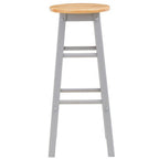Chester Grey and Natural Tropical Hevea Wood Kitchen or Bar Stool
