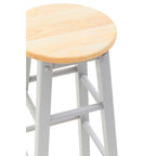 Chester Grey and Natural Tropical Hevea Wood Kitchen or Bar Stool