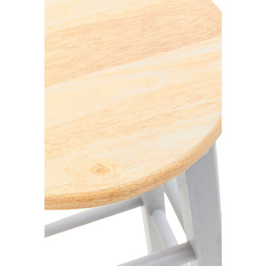 Chester Grey and Natural Tropical Hevea Wood Kitchen or Bar Stool