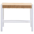 Small Natural Rope and White Wood Bench | Bandar