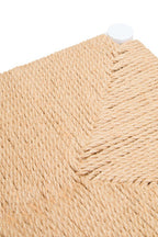 Small Natural Rope and White Wood Bench | Bandar