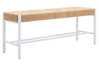 Large Natural Rope and White Wood Bench | Bandar