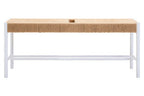 Large Natural Rope and White Wood Bench | Bandar