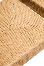 Large Natural Rope and White Wood Bench | Bandar