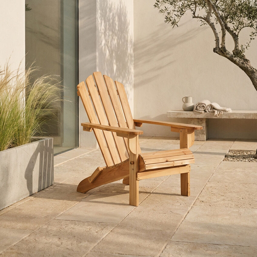 Beauport Natural Finish Wooden Slatted Chair