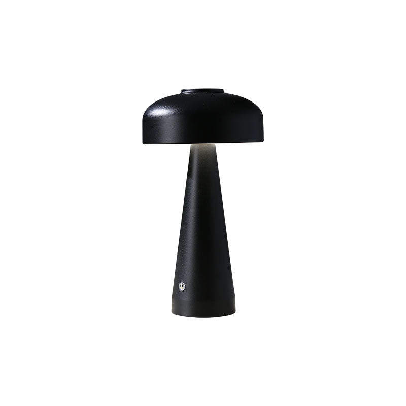 Black table lamp on a white background