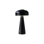 Black table lamp on a white background