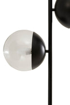 Two Light Black Floor Lamp with Marble Base | Revive