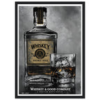 Noir Whiskey Wall Art – Home Bar Framed Print