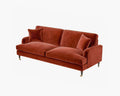 Whelan Two Seater Sofa, Loveseat, Velvet