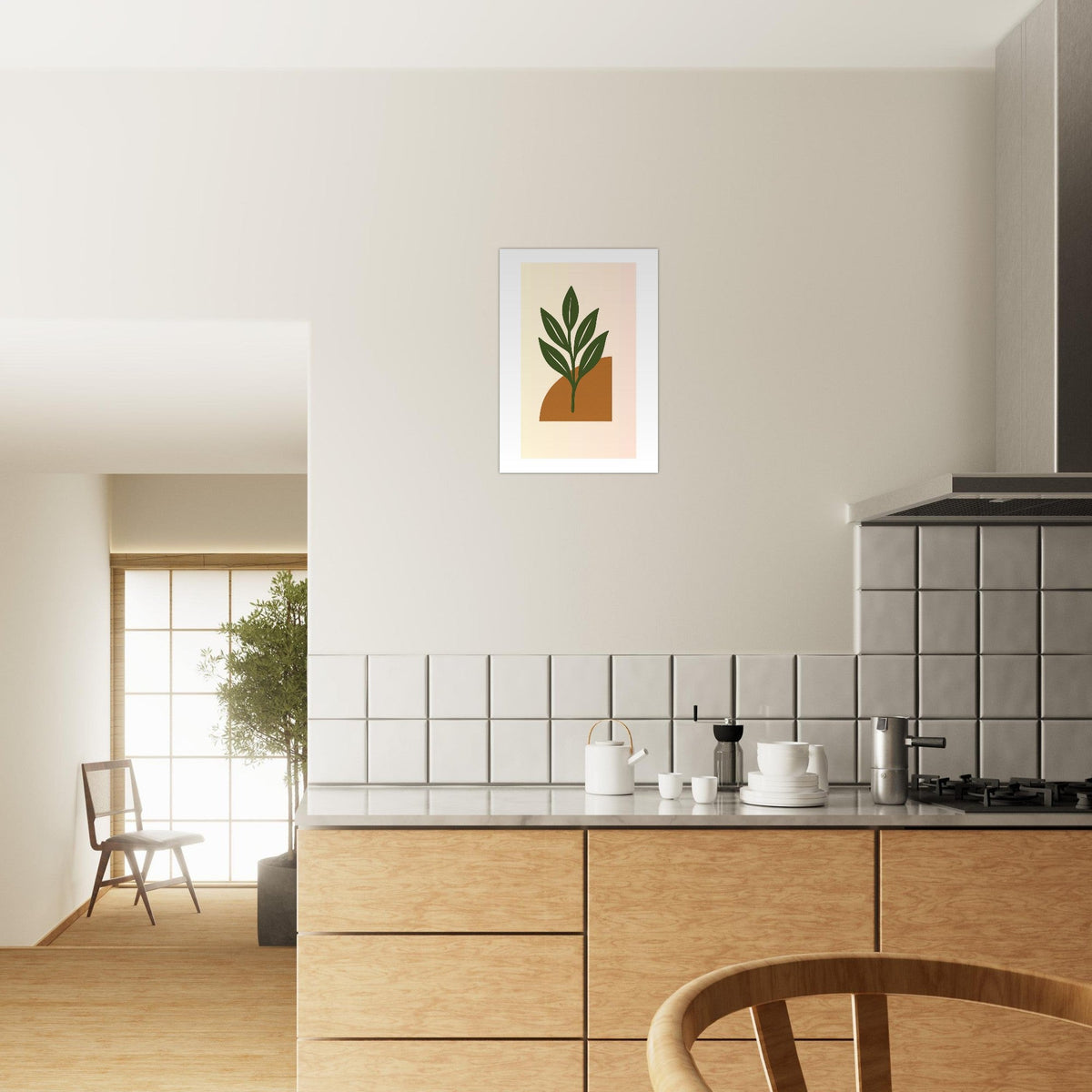 Botanical Wall Art - Green Leaf Print
