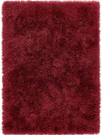 Extravagance Wine Red Shaggy Rug
