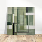 Sage Green Abstract Wall Art Print – Minimalist Geometric Poster, Modern Neutral Scandinavian Living Room Decor