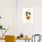 Minimalist Monstera Plant Print