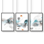 Zen Wall Art – Set of 3 Framed Prints | Japanese