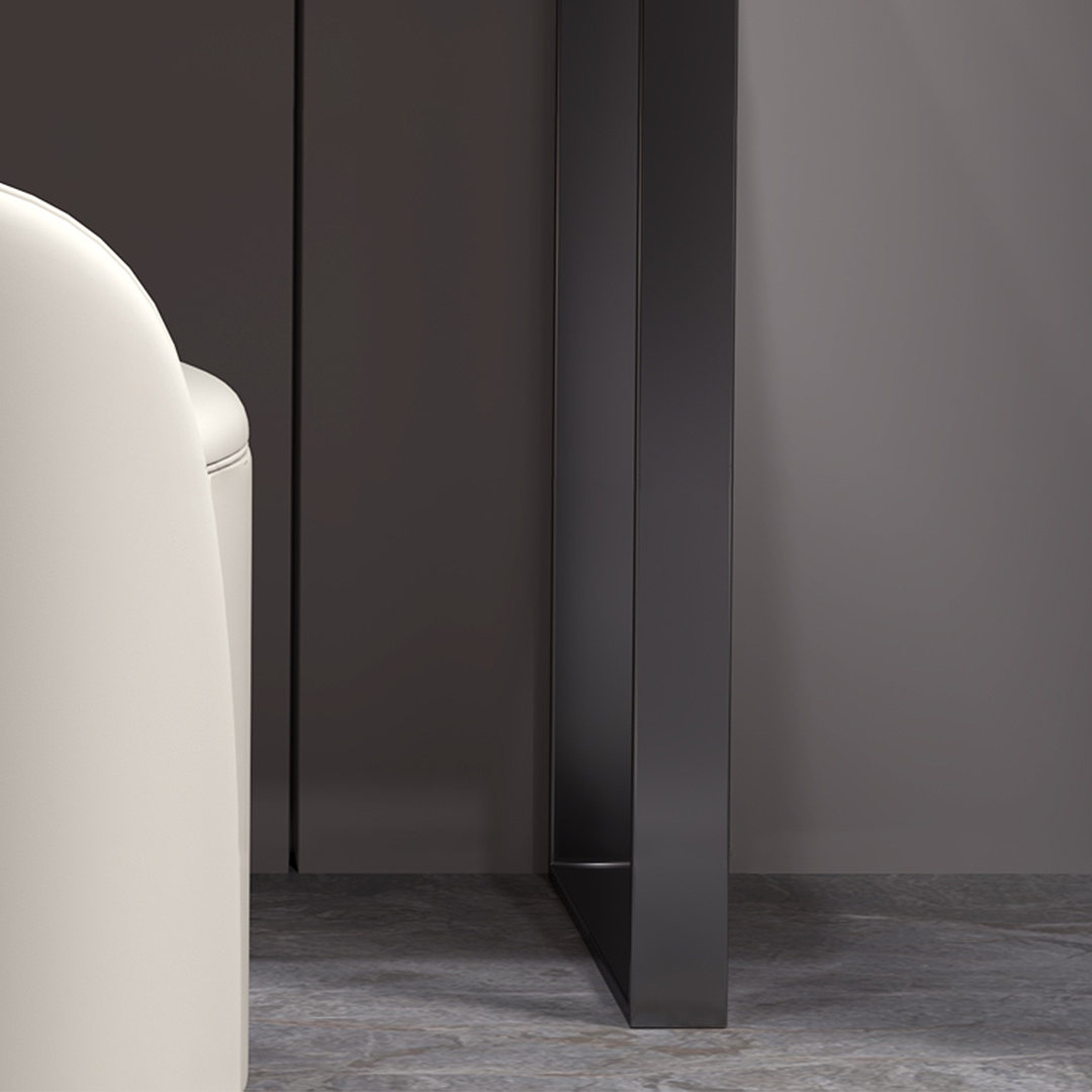 Paulina Modern Dressing Table With Drawers & LED Light, Solid Wood