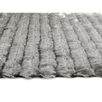 Carved Glamour Silver Grey Shaggy Rug